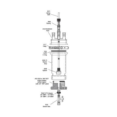 150ml 單層過濾釜，CRS6384-115